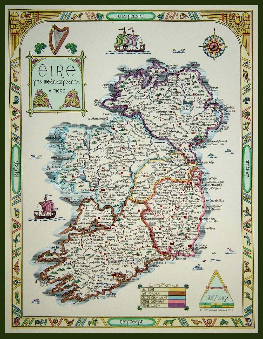 peta dari abad pertengahan irlandia