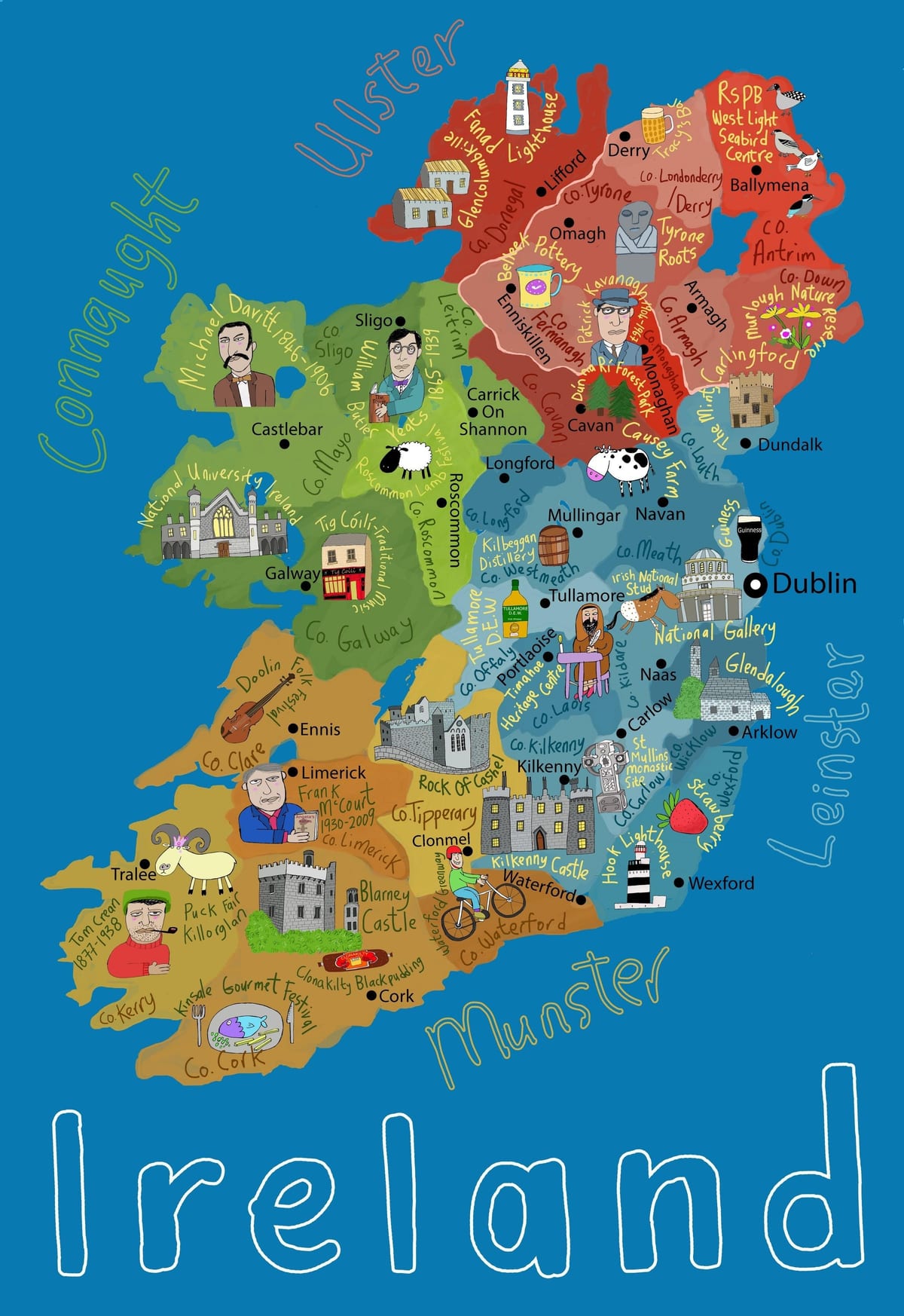 peta dari irlandia untuk anak-anak