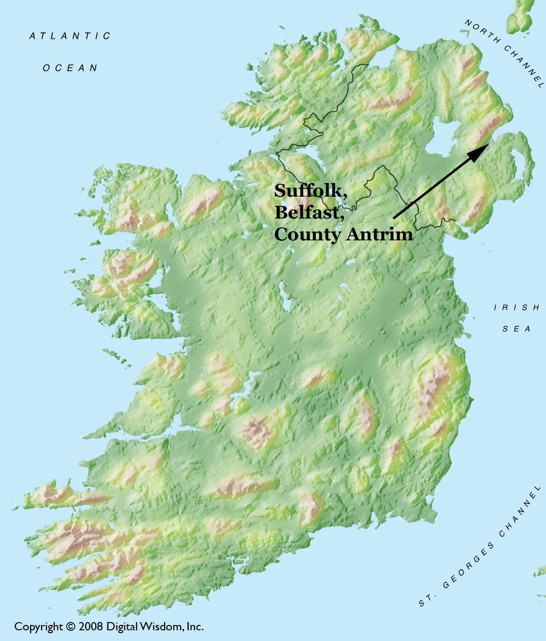 peta dari belfast, irlandia utara