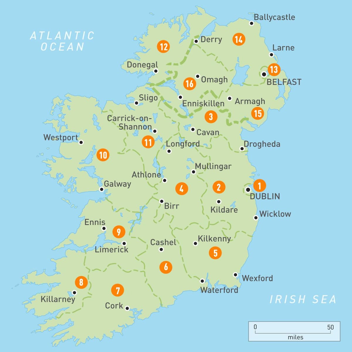 peta dari best western irlandia 