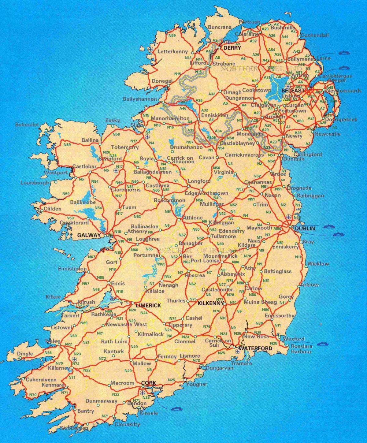 gratis peta jalan irlandia