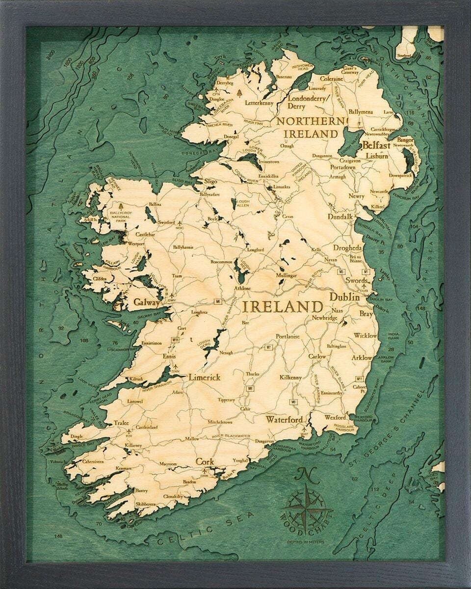 peta dari irlandia peta seni