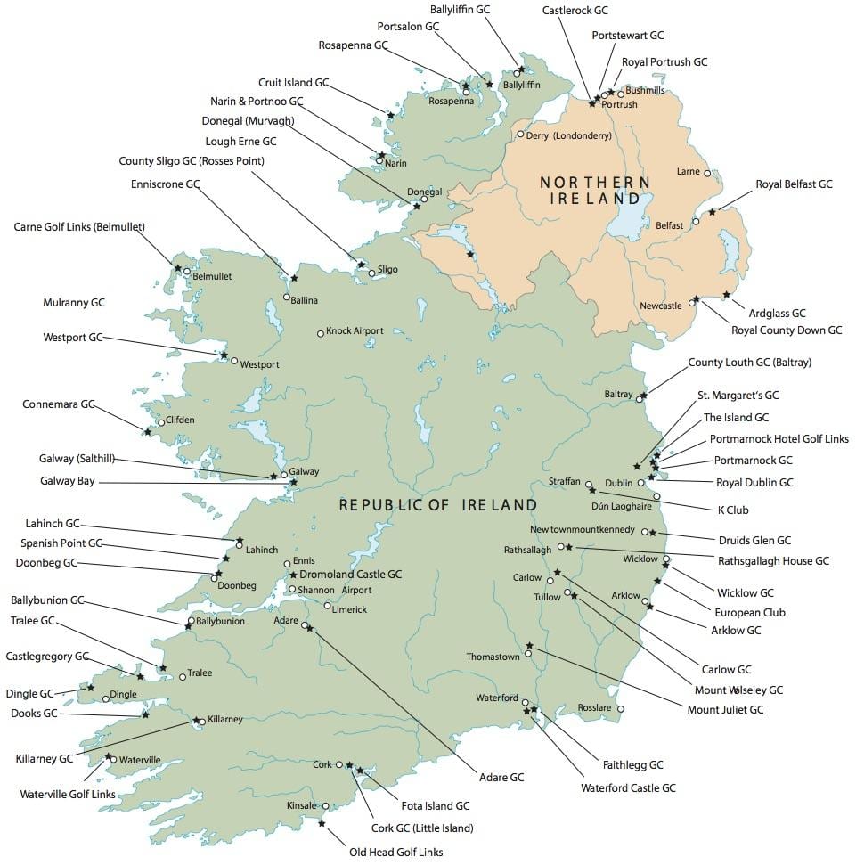 peta terbaik dari irlandia