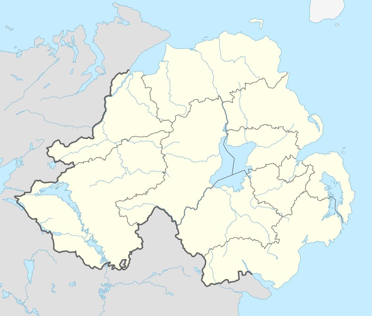 peta dari irlandia utara pantai 