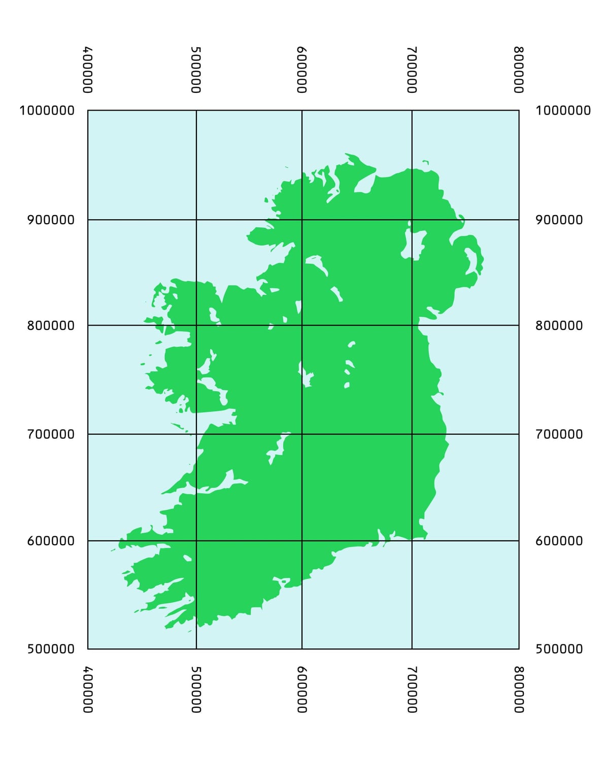 peta koordinat irlandia