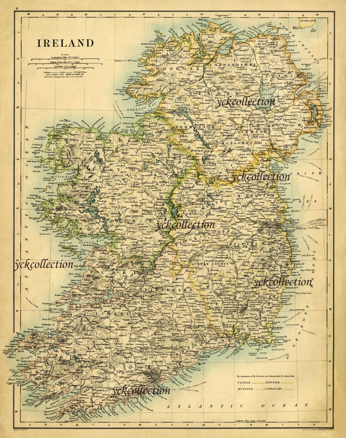 antik peta irlandia