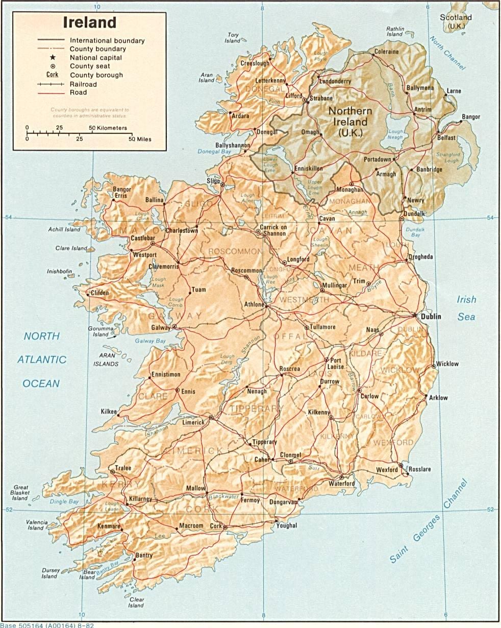 peta dari peta besar irlandia untuk dijual