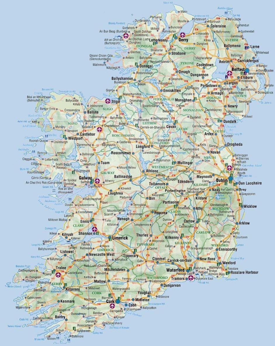 peta peta dari irlandia buku