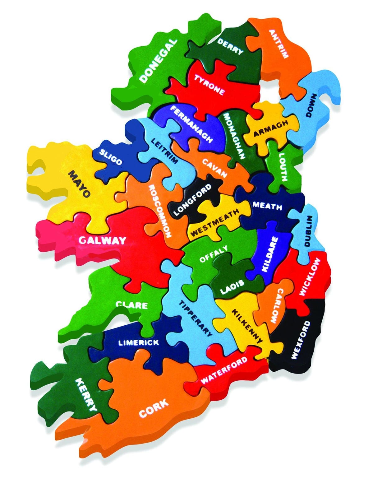 peta peta dari irlandia jigsaw