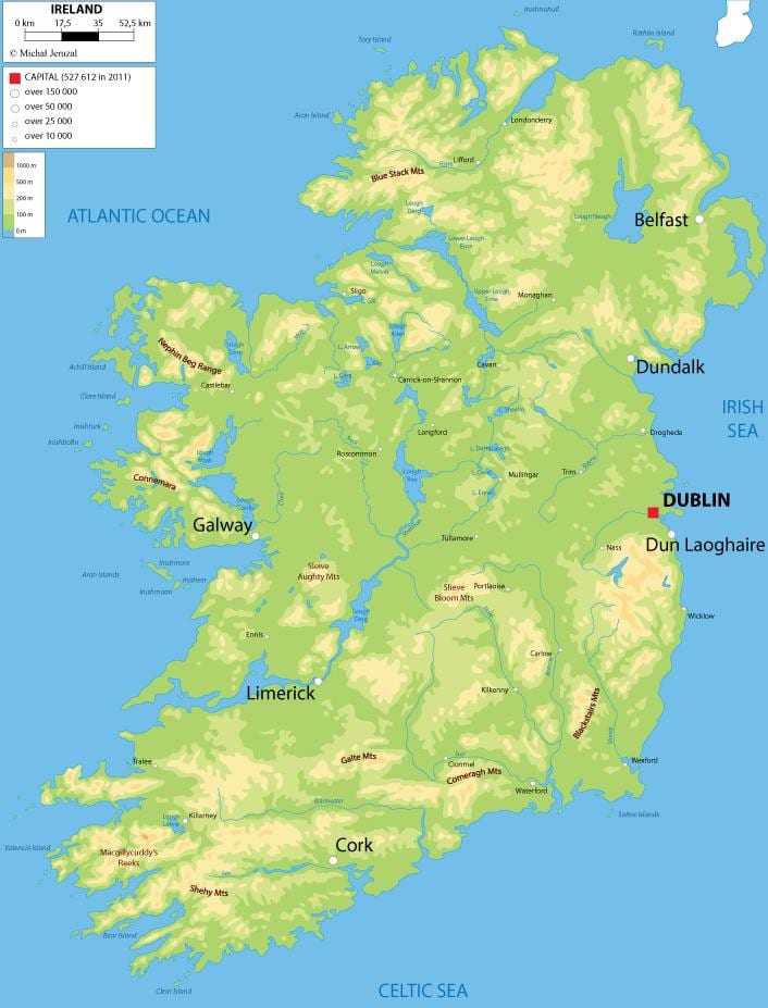 peta relief irlandia