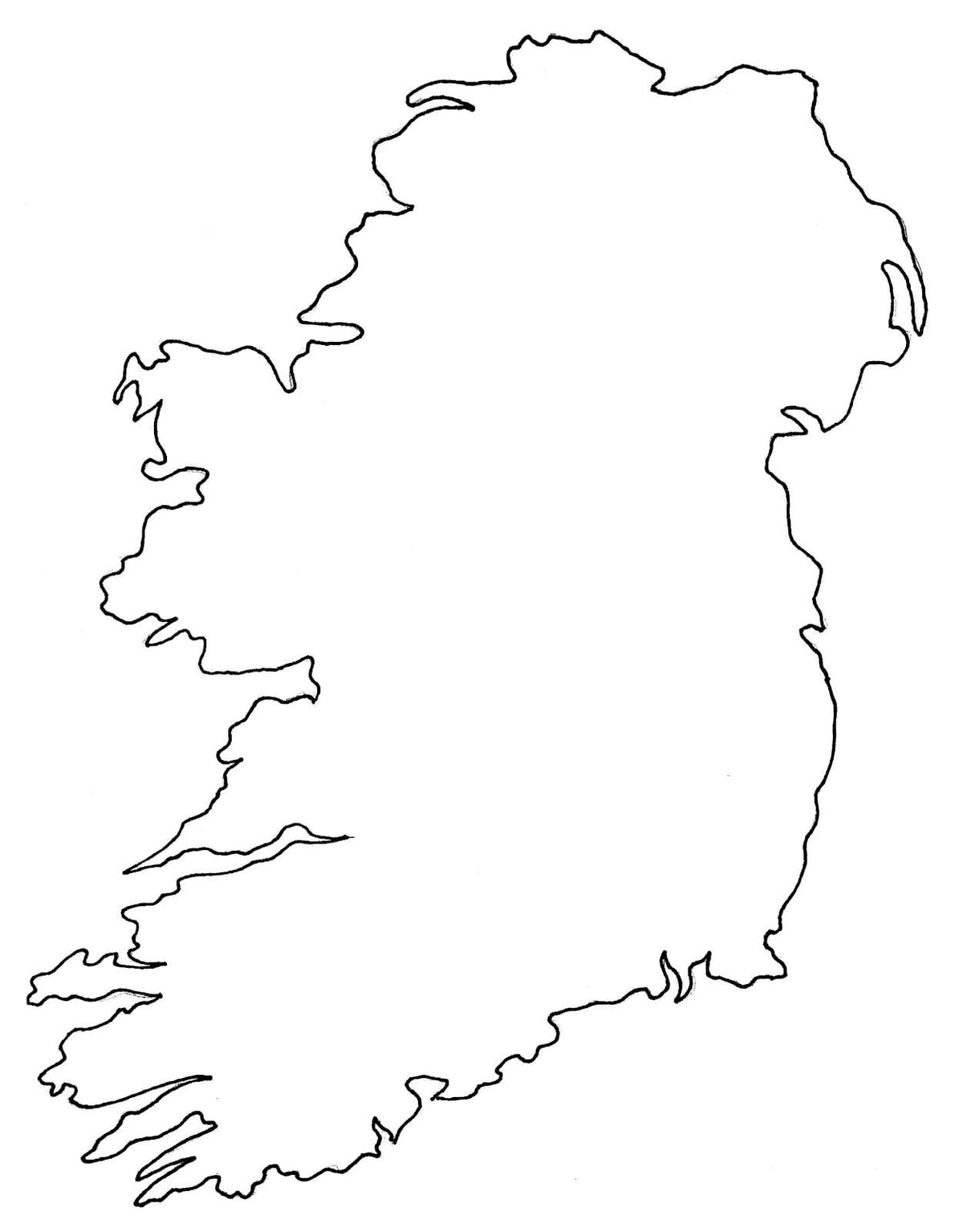 peta kosong irlandia