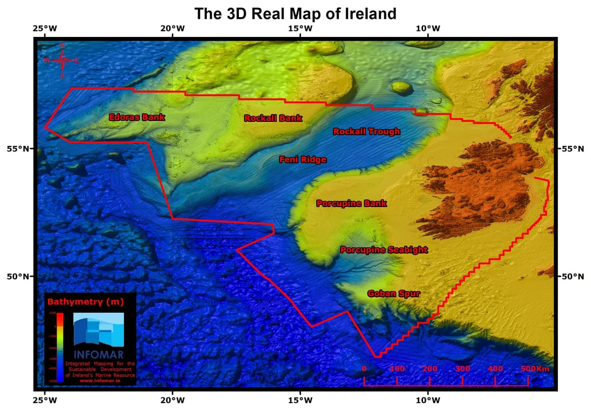 peta nyata dari irlandia