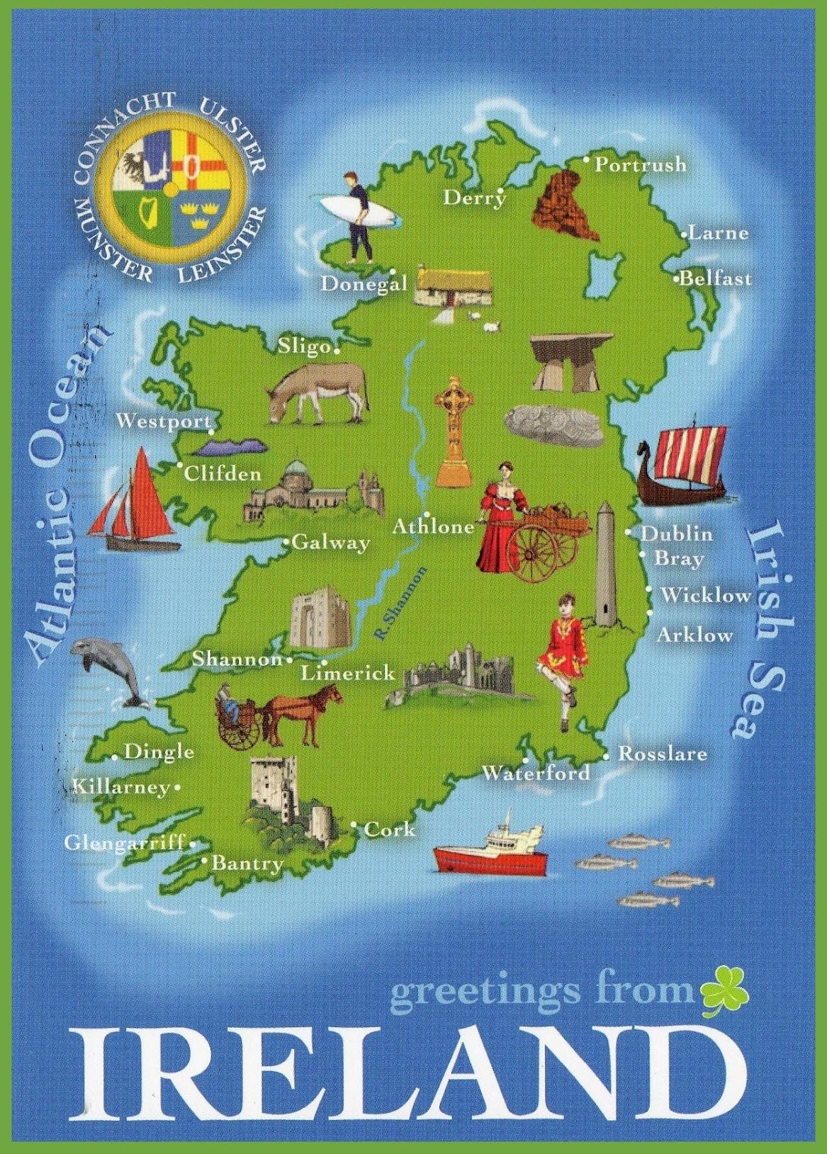 peta obyek wisata di irlandia