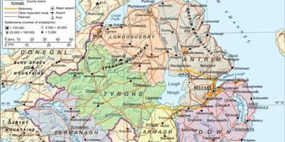 Peta bandara di irlandia utara