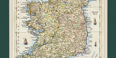Peta berbingkai peta irlandia