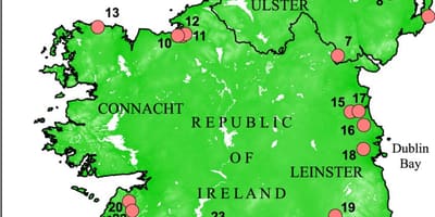 Peta dari danau irlandia