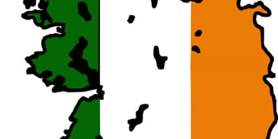 Peta dari bendera irlandia
