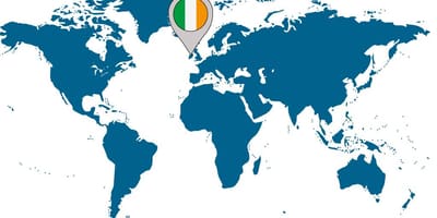 Irlandia pada peta dunia