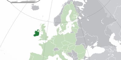 Irlandia peta dalam peta dunia