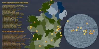 Peta dari irlandia tempat wisata