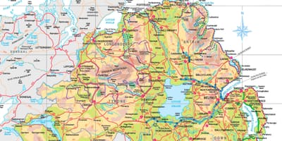 Irlandia utara peta wisata