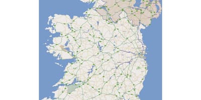 Peta jalan peta barat irlandia