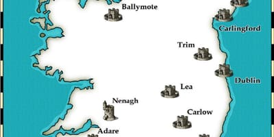 Peta dari kastil di irlandia
