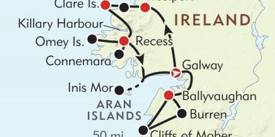 Peta dari pantai barat irlandia 