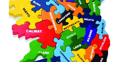 Peta peta dari irlandia jigsaw