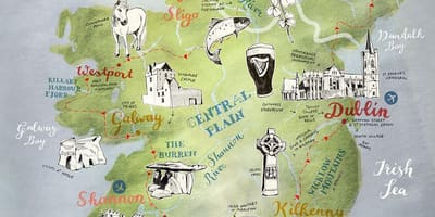 Peta peta dari irlandia poster