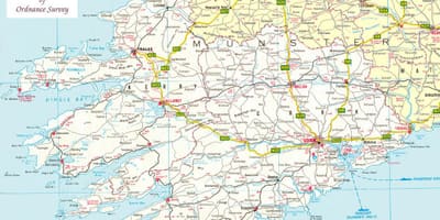 Peta peta dari utara, barat irlandia