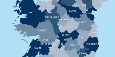 Peta dari peta diedit irlandia