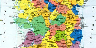 Besar dinding peta irlandia