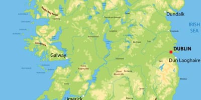 Peta Relief irlandia