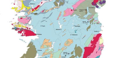 Peta geologi peta irlandia