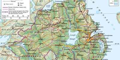 Jalan peta utara irlandia