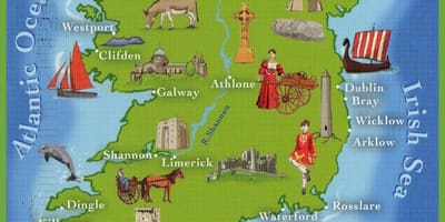 Peta obyek wisata di irlandia