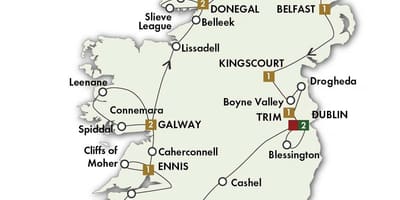 Peta terbaik road map irlandia